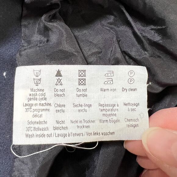 Esprit Collection Flared A-Line Skirt Navy Blue Size 6 Office Siren‎ Academia - Picture 5 of 6